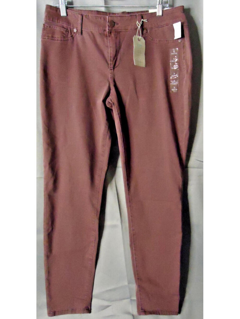 Maurices Mid Rise Denim Flex Jeggings Womens Size Large (33x29) Purple/Plum